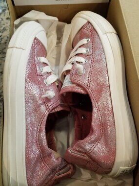 Converse Slip On Sneaker Royal Flushed Metalllic Glitter Pink Shoes Size 6 Women